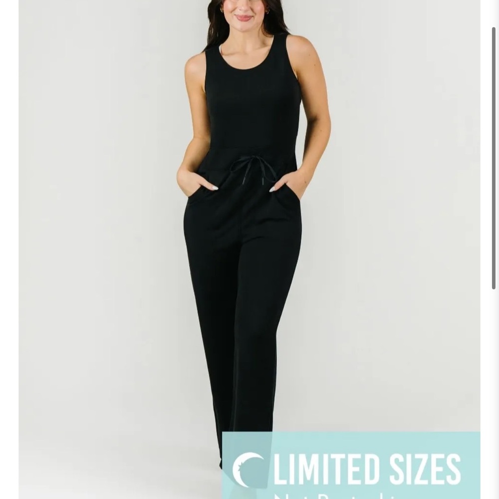 Zyia Black Serenity Wide-Leg Jumpsuit